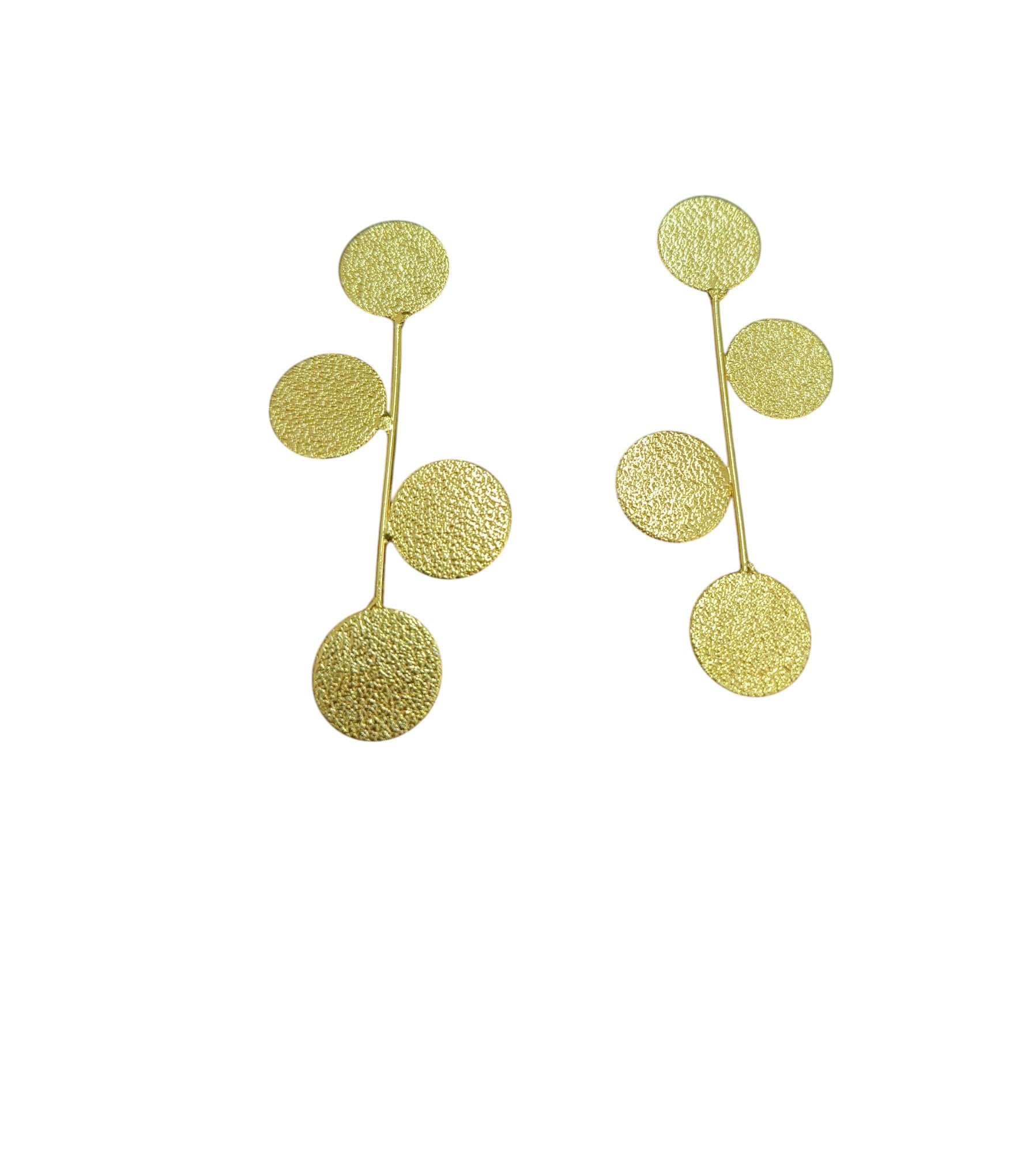 Elegant gold-tone matte finish fashion light weight earring for casual, office and party wear