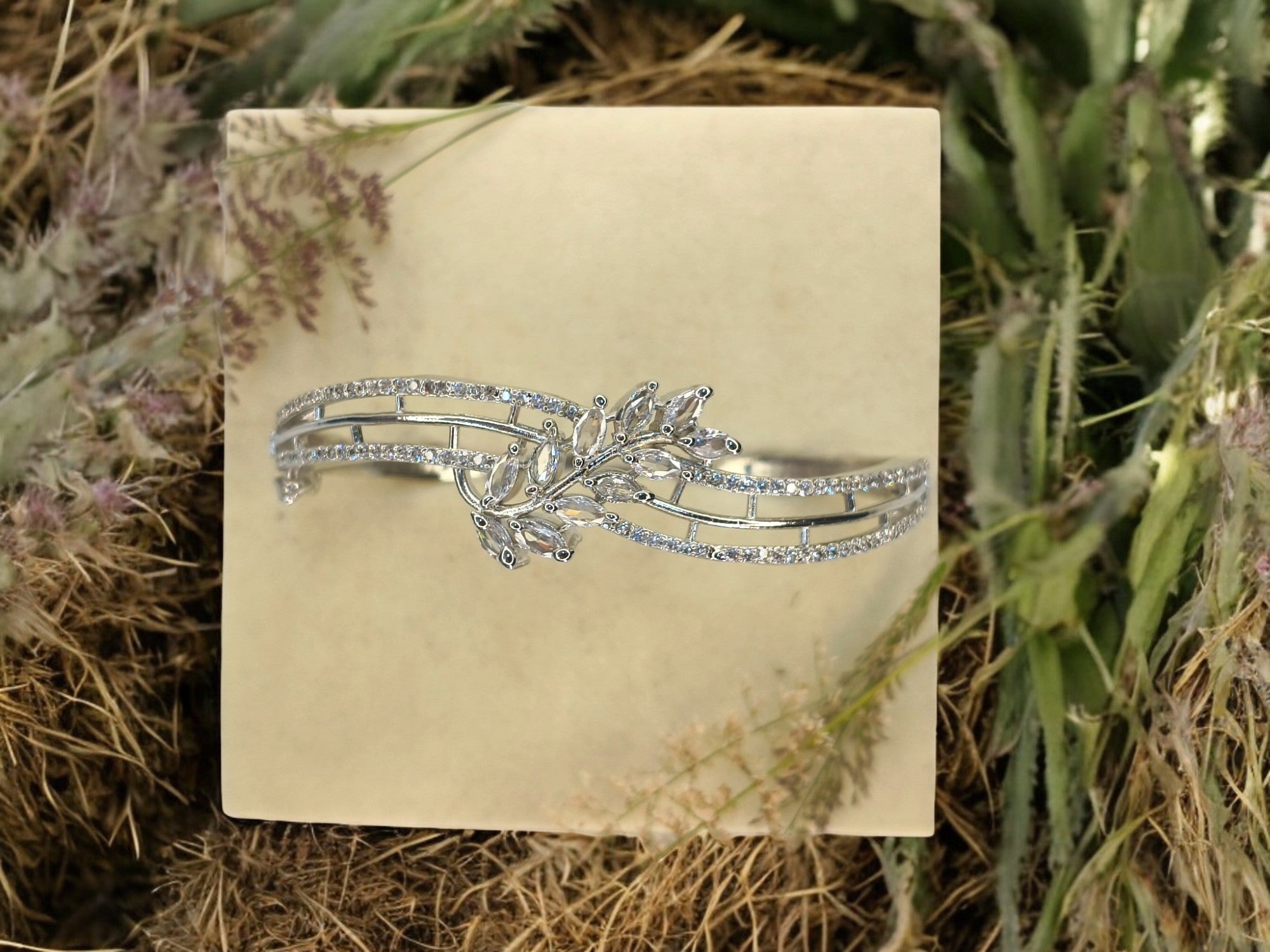 Brass Metal Rhodium Polish Bracelet