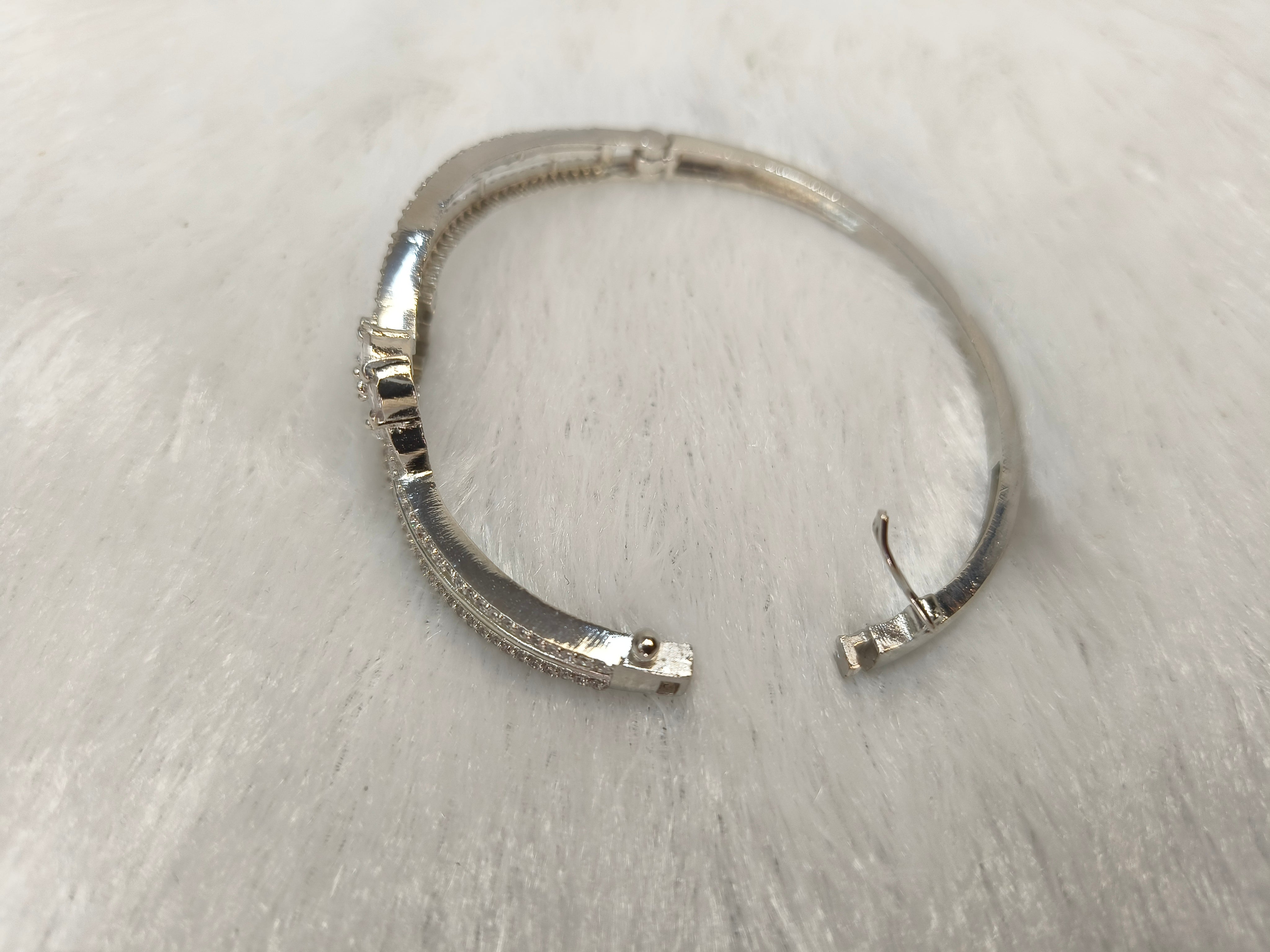 Brass Metal Rhodium Polish Bracelet