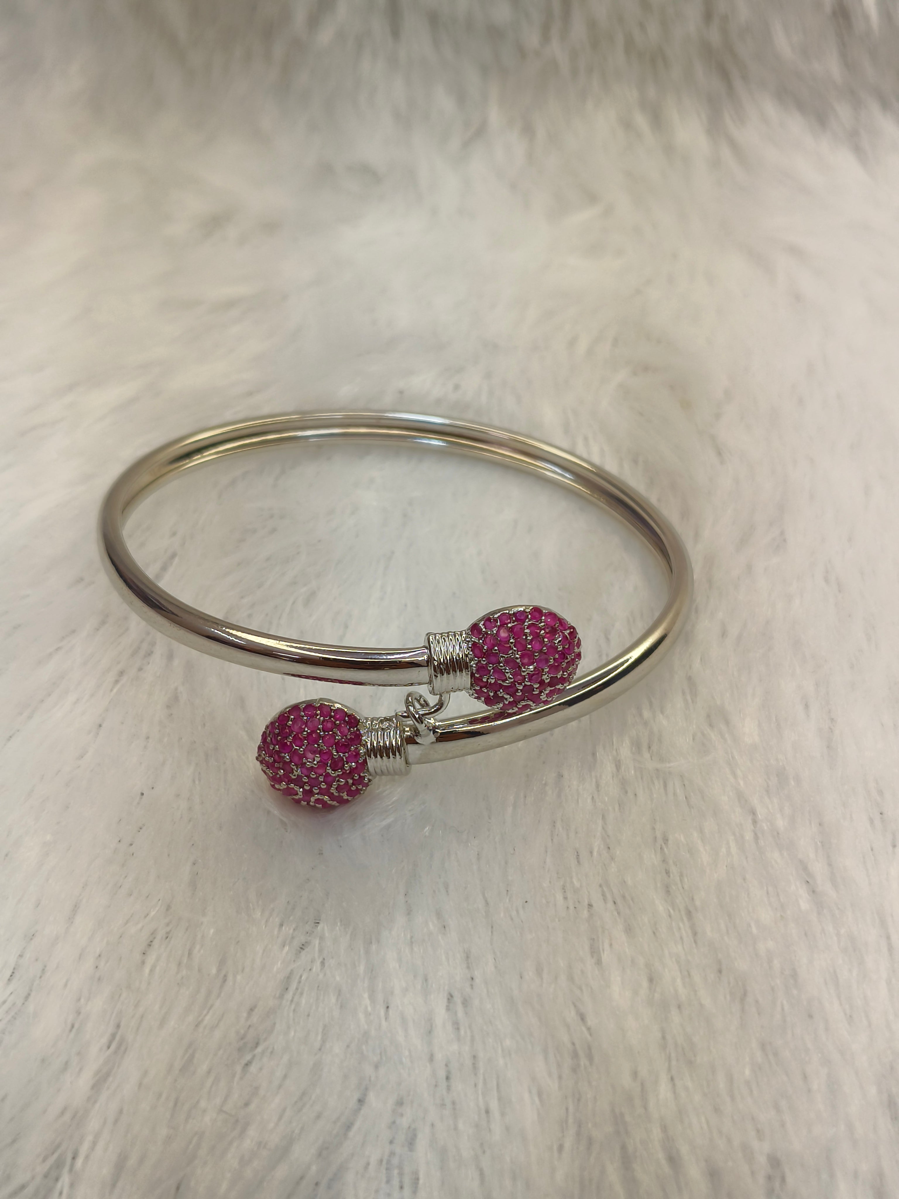 Brass Metal Rhodium Polish Bracelet