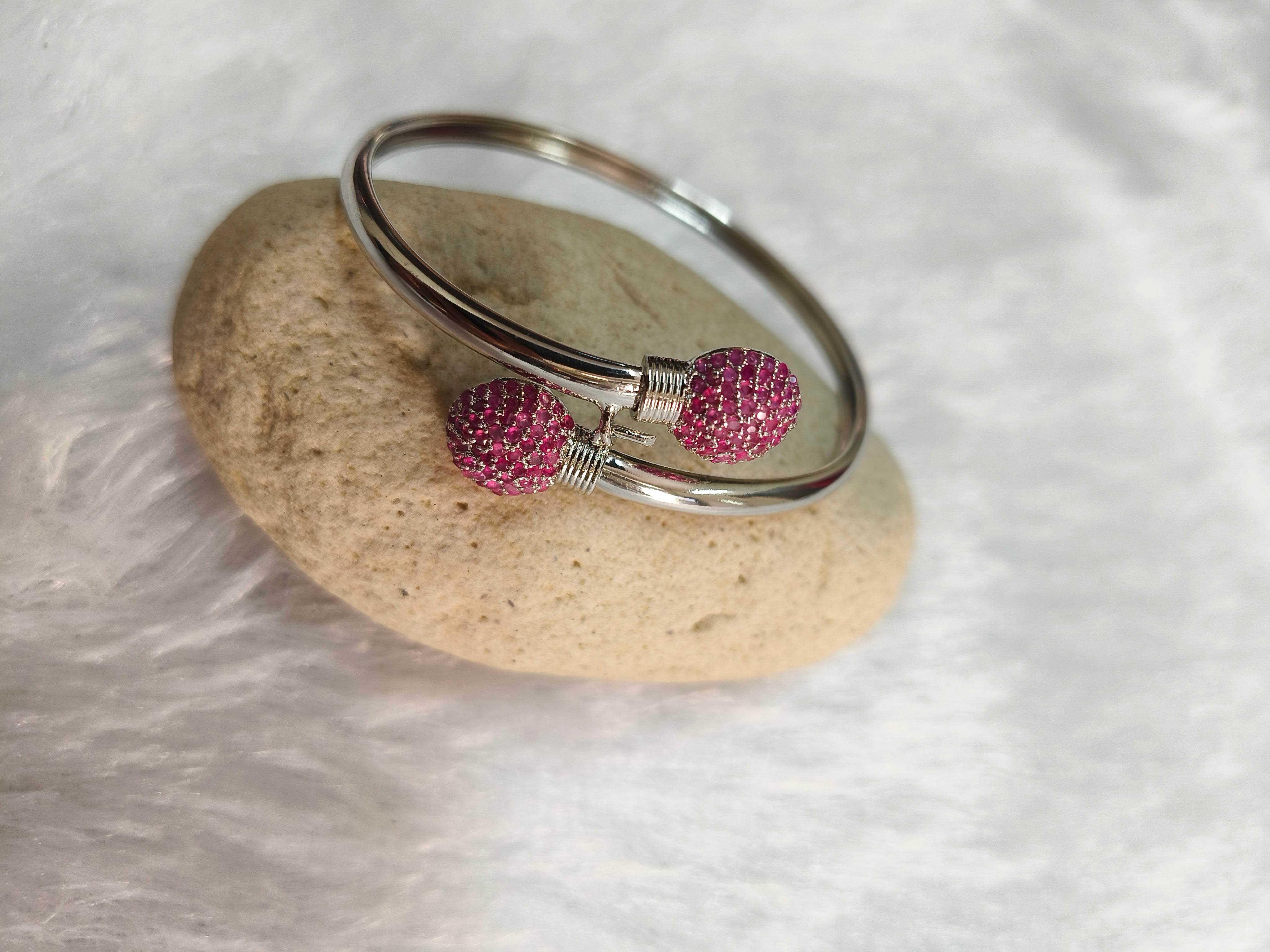 Brass Metal Rhodium Polish Bracelet