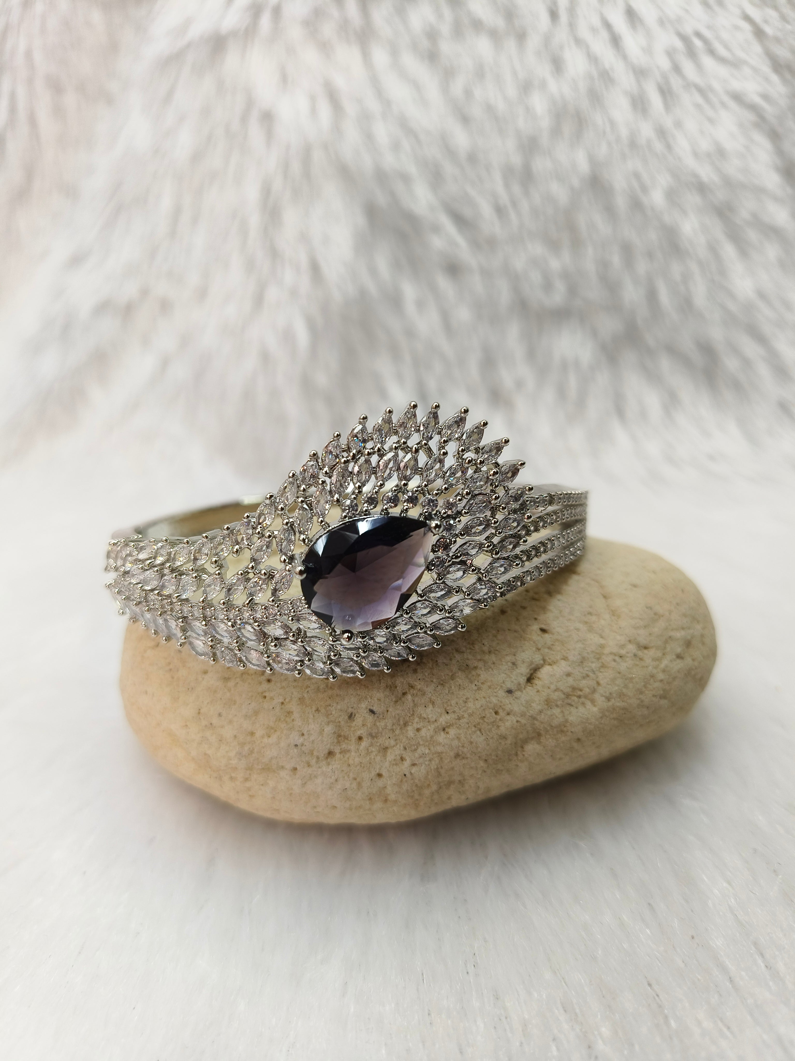 Brass Metal Rhodium Polish Bracelet