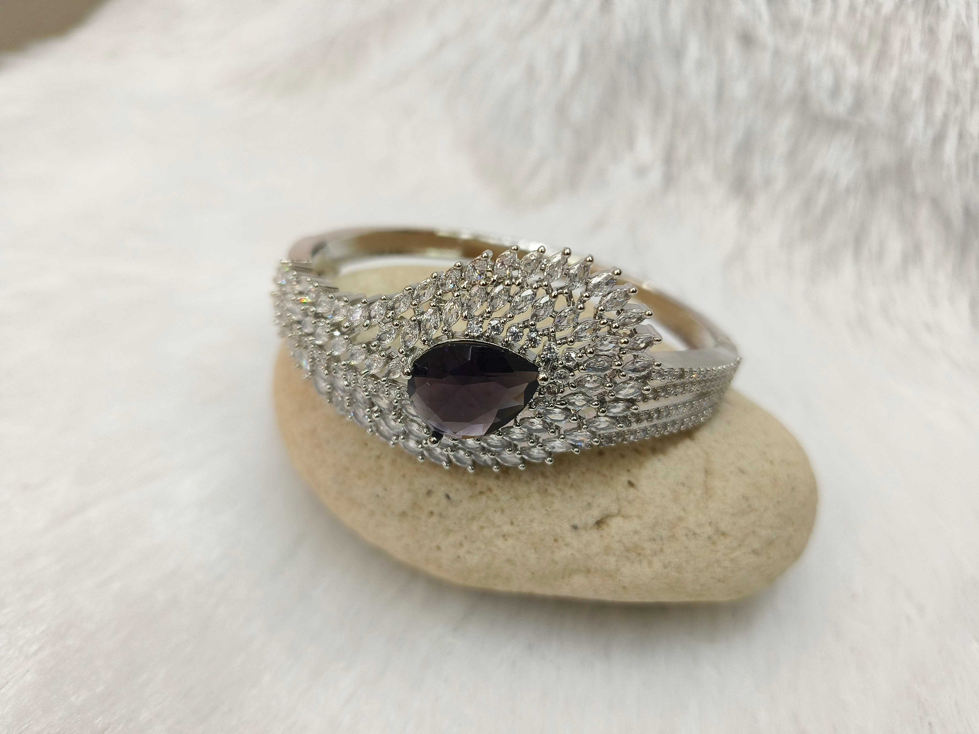 Brass Metal Rhodium Polish Bracelet