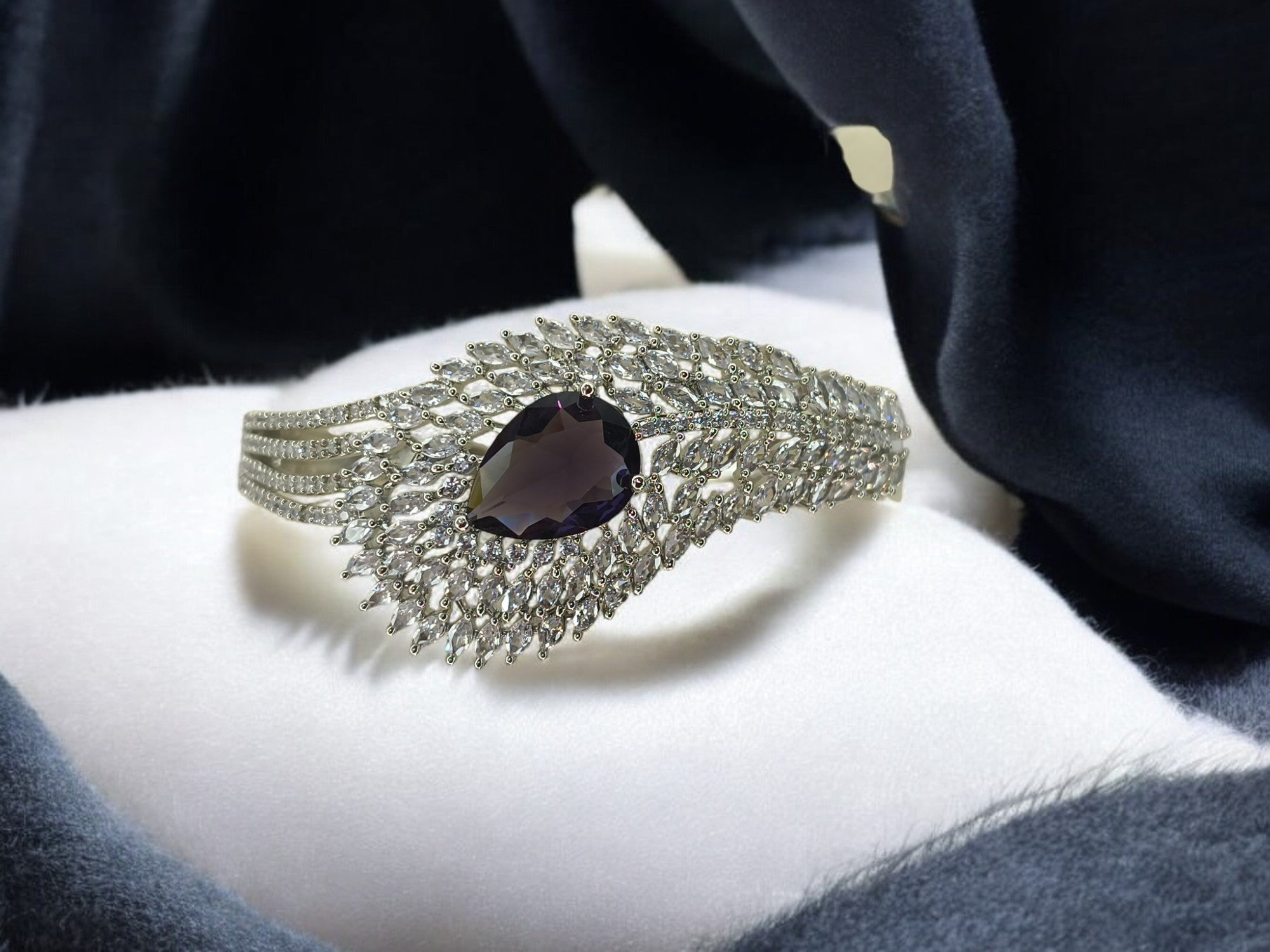 Brass Metal Rhodium Polish Bracelet