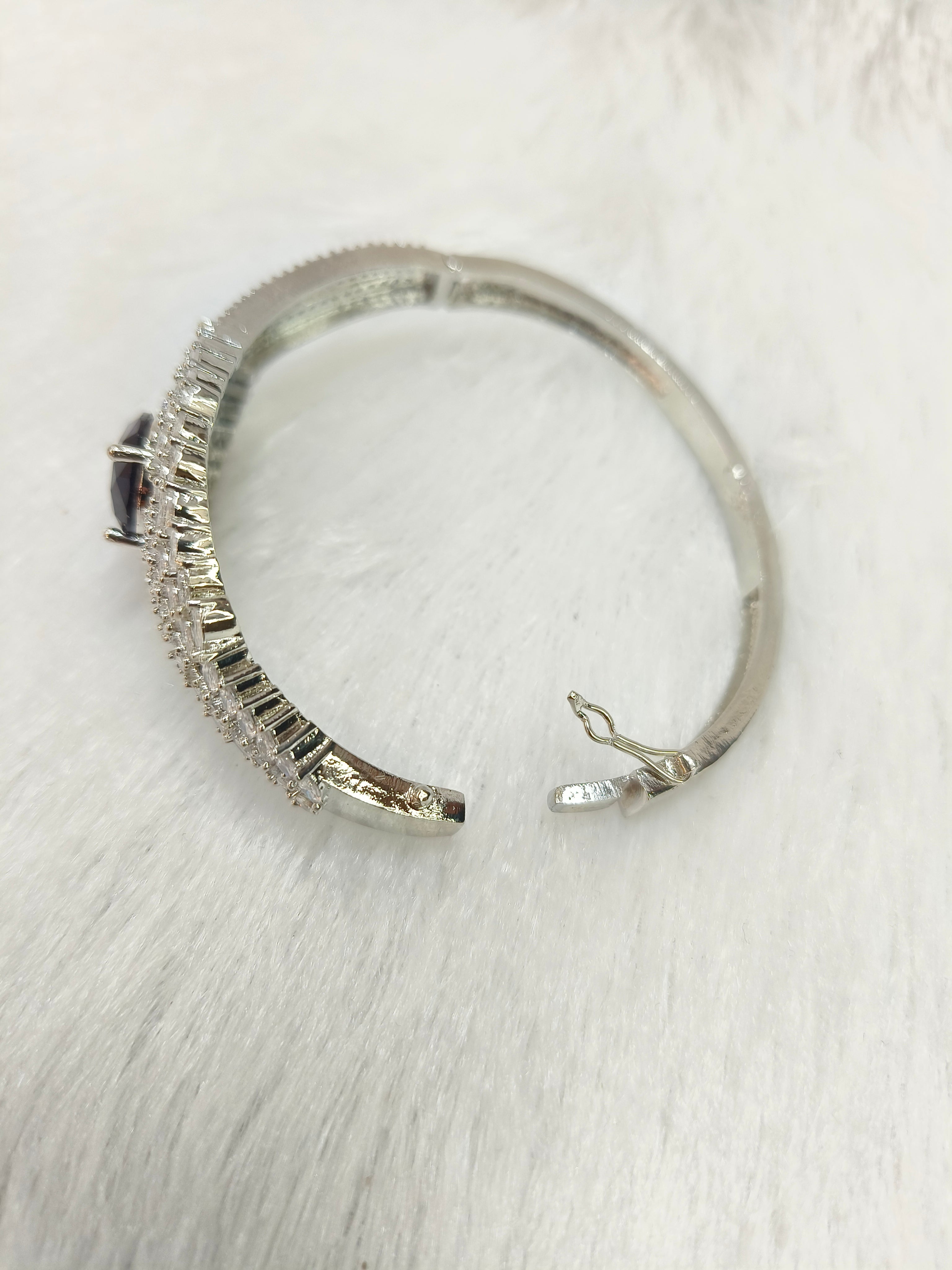 Brass Metal Rhodium Polish Bracelet