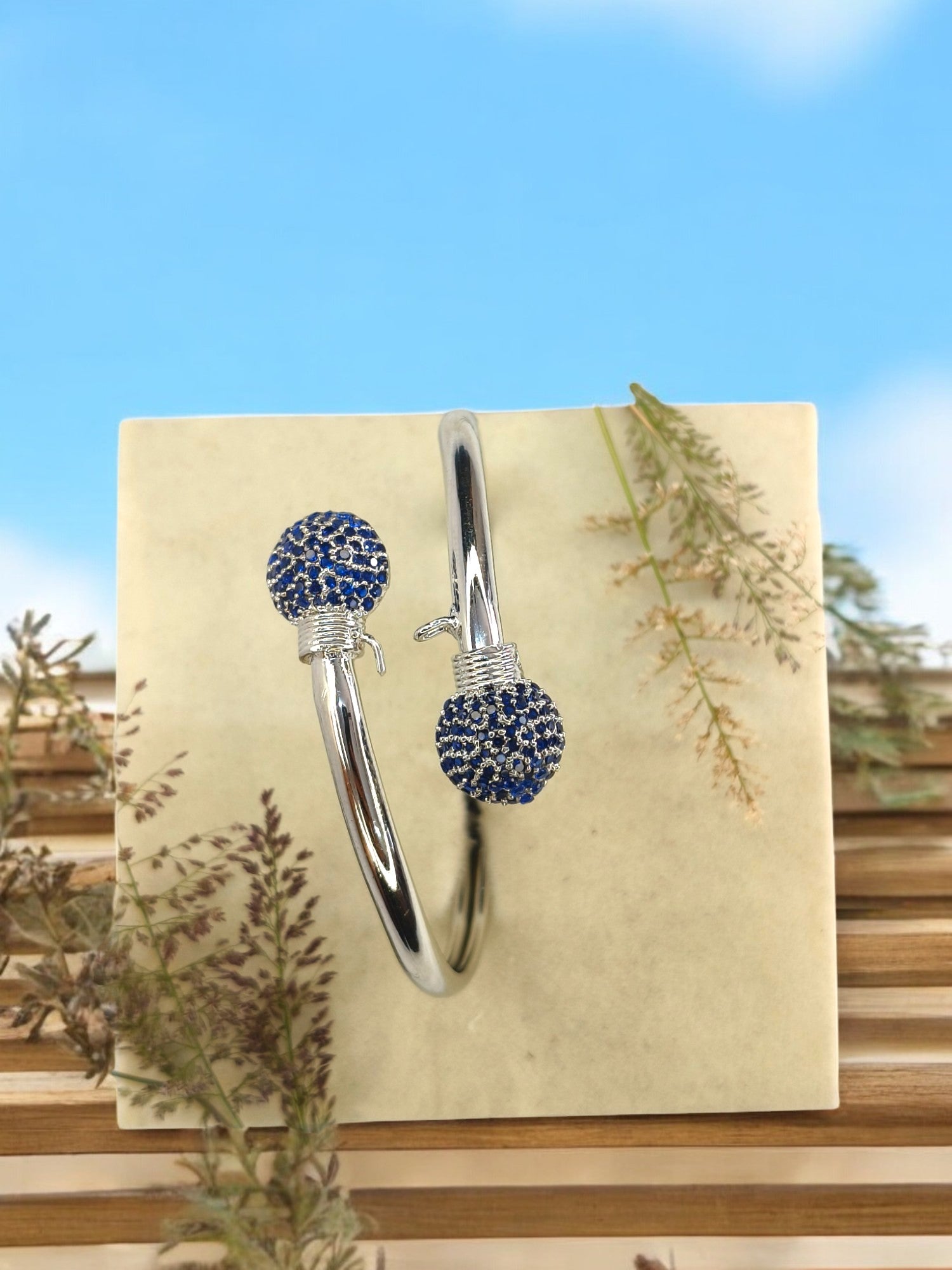 Brass Metal Rhodium Polish Bracelet