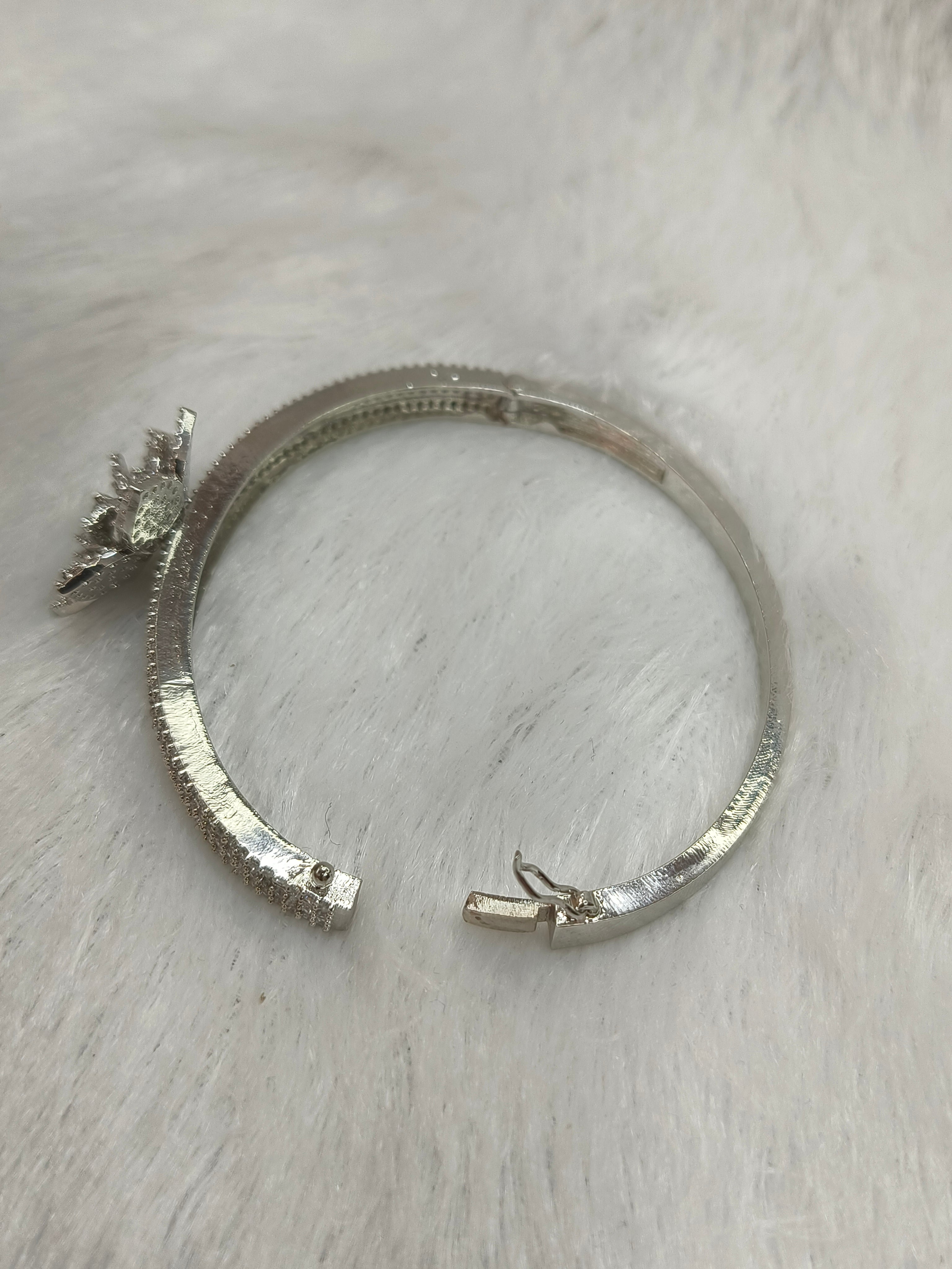 Brass Metal Rhodium Polish Bracelet