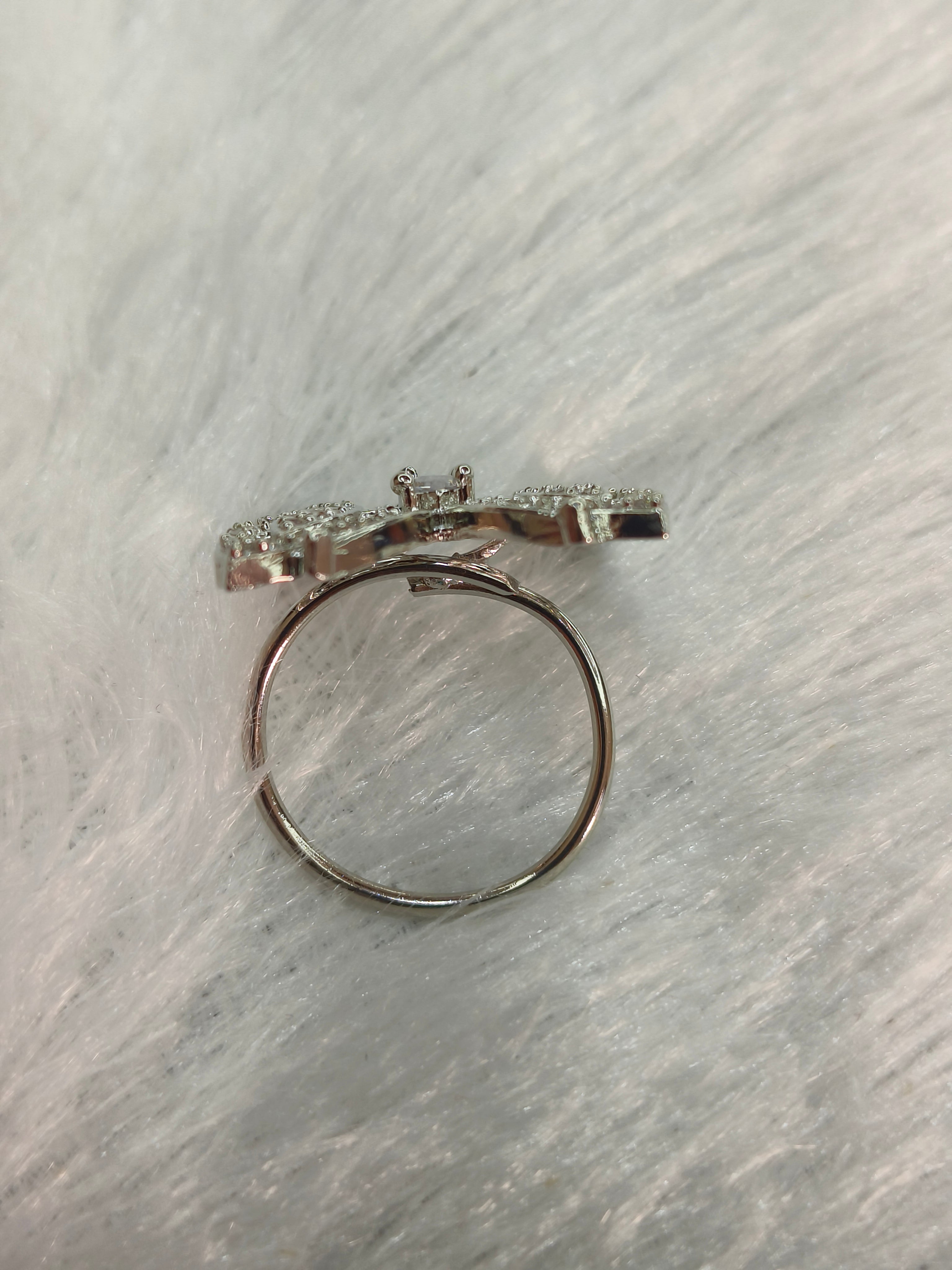 Brass Metal Rhodium Polish Ring